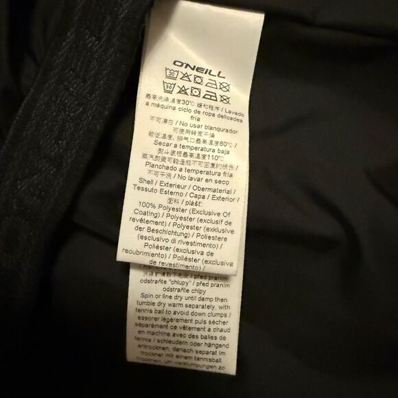 O'Neill Women's Black Puffer Jacket with Blue Lining - Picture 6 of 8